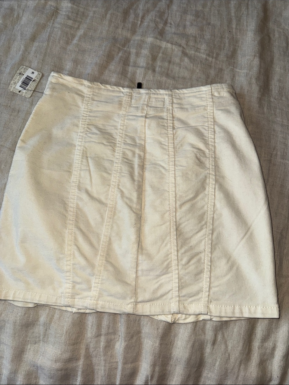We The Free Off-White Front Zip Mini Skirt - Picture 4 of 5